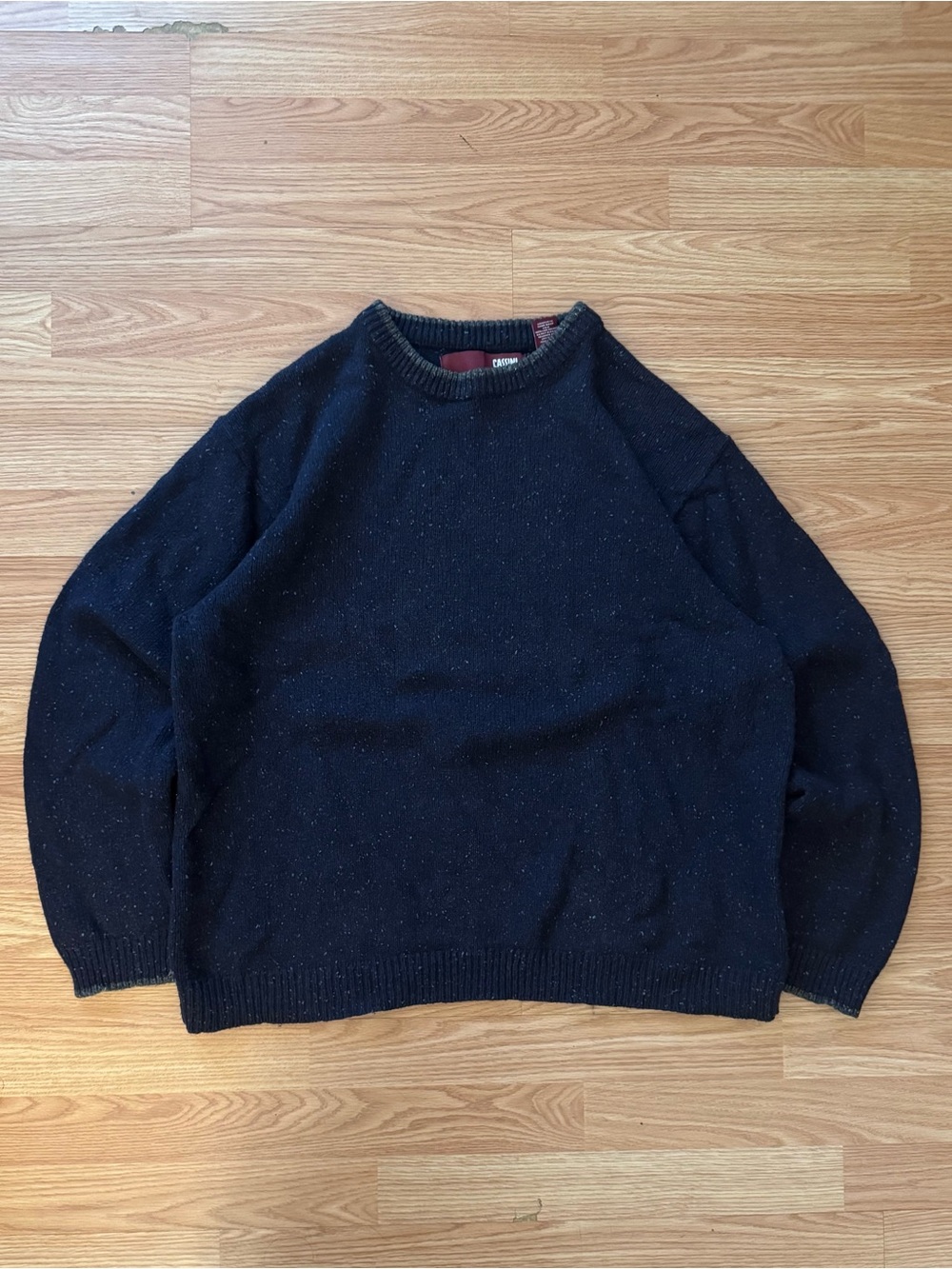 Men's Navy Speckled Crewneck Sweater